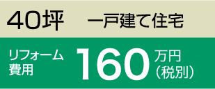 40坪　一戸建て住宅／リフォーム費用160万円（税別）